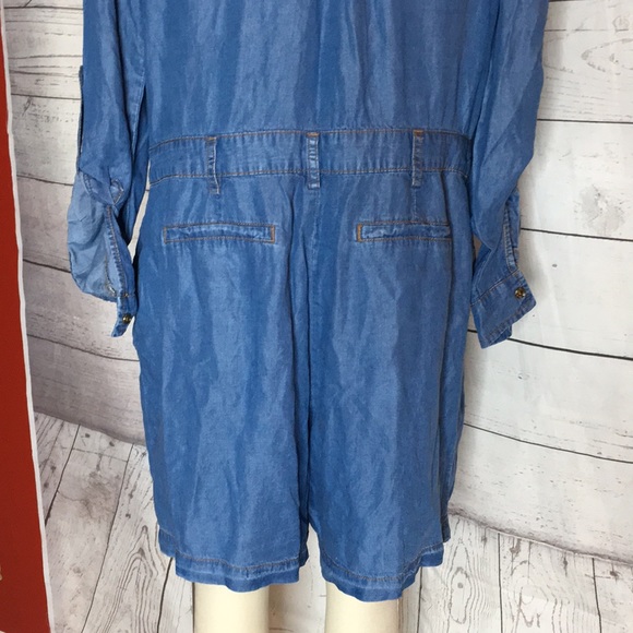 MICHAEL KORS NWT CHAMBRAY SOFT DENIM Button front Jumper - Picture 4 of 8